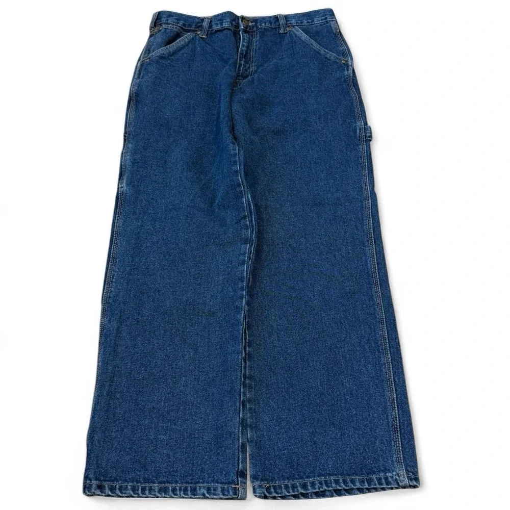 Vintage Smiths Workwear Baggy Blue Denim Carpenter Jeans Men's 33x30 Skater Y2K